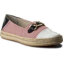 Espadryle GEOX - D Modesty E D8229E 0AWHH C0003 Red/White. Czerwone espadryle damskie Geox, bez wzorów, ze skóry ekologicznej, bez obcasa, na płaskiej podeszwie. W wyprzedaży za 269,00 zł.