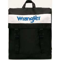 Wrangler - Plecak. Czarne plecaki męskie Wrangler, z aplikacjami, z poliesteru. W wyprzedaży za 119,90 zł.
