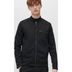 Rozpinana bluza ze stójką - Czarny. Czarne bluzy męskie Reserved, s, bez wzorów, ze stójką, bez rękawów, bez kaptura. Za 139,99 zł.