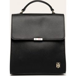 Tommy Hilfiger - Plecak. Czarne plecaki damskie TOMMY HILFIGER, bez wzorów, ze skóry ekologicznej. Za 699,90 zł.