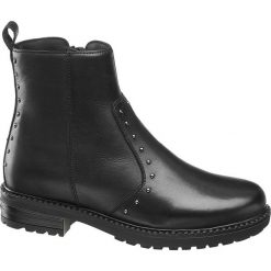 Botki damskie 5th Avenue czarne. Czarne botki damskie 5th Avenue, ze skóry, bez obcasa, na zamek. Za 219,90 zł.