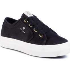 Tenisówki GANT - Leisha 20539441 Black G00. Czarne półbuty damskie GANT, bez wzorów, z gumy, bez zapięcia. Za 339,00 zł.