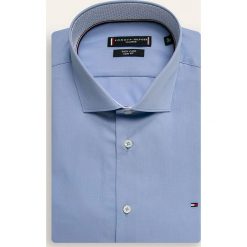 Tommy Hilfiger Tailored - Koszula. Niebieskie koszule męskie Tommy Hilfiger Tailored, bez wzorów, z bawełny, eleganckie, z włoskim kołnierzykiem, z długim rękawem. Za 299,90 zł.