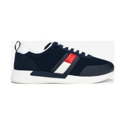 Tommy Jeans Tenisówki Niebieski. Niebieskie trampki męskie Tommy Jeans, bez wzorów, z jeansu, bez zapięcia. Za 428,95 zł.