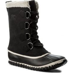 Śniegowce SOREL - Caribou Slim NL2649 Black 010. Czarne buty zimowe damskie Sorel, z gumy. W wyprzedaży za 339,00 zł.