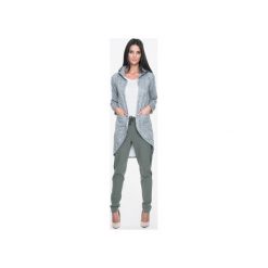 Mosali - Długi Sweter z Kapturem M010. Czarne swetry oversize damskie marki Mosali, m, z materiału, biznesowe. Za 119,00 zł.