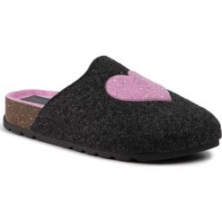 Kapcie PANTO FINO - EE267049 Czarny/Róż. Czarne klapki damskie Panto Fino, bez wzorów, z tworzywa sztucznego, bez obcasa. Za 119,00 zł.