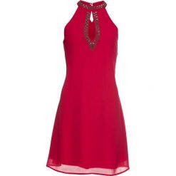 Sukienka z ozdobnymi perełkami bonprix czerwień granatu. Sukienki damskie bonprix. Za 129,99 zł.