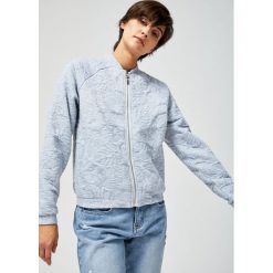 Bluza bomberka. Szare bluzy damskie Moodo, l, bez wzorów, z elastanu, długie, bez kaptura. Za 69,99 zł.