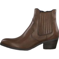 Tamaris Damskie botki 1-1-25705-33-348 Koniak Leather (rozmiar 38). Botki damskie Tamaris, bez obcasa, na obcasie, bez zapięcia. Za 367,00 zł.