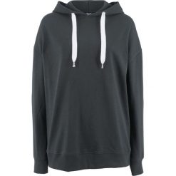 Bluza z kapturem bonprix czarny. Czarne bluzy damskie bonprix, bez wzorów, bez rękawów, z kapturem. Za 49,99 zł.
