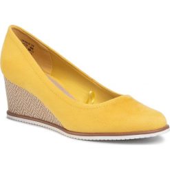 Espadryle CLARA BARSON - LS5158-02 Yellow. Żółte espadryle damskie Clara Barson, bez wzorów, ze skóry ekologicznej, bez obcasa, na obcasie. Za 89,99 zł.