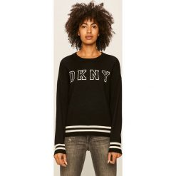 Dkny - Sweter. Czarne swetry damskie DKNY, s, z aplikacjami, z wiskozy, bez rękawów, bez kaptura. Za 399,90 zł.