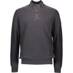 Sweter w kolorze antracytowym. Szare swetry męskie Camel Active, xl, z aplikacjami, z bawełny, ze stójką, bez kaptura. W wyprzedaży za 169,95 zł.