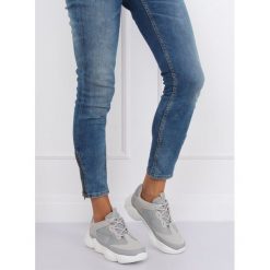 Buty sportowe szare FILIZ. Szare buty sportowe damskie FunKee.pl, bez wzorów, z tkaniny, sportowe. Za 85,99 zł.