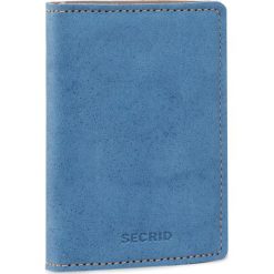 Mały Portfel Męski SECRID - Slimwallet Sln Indigo 3/Sand. Niebieskie portfele męskie Secrid, bez wzorów, ze skóry. Za 289,00 zł.