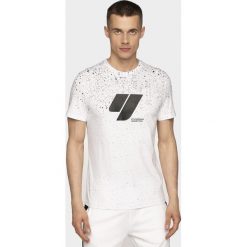 T-shirt męski TSM210 - czarny&biały allover. Czarne koszulki męskie m. W wyprzedaży za 39,99 zł.