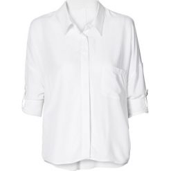 Bluzka "boxy" bonprix biały. Białe koszulki damskie marki bonprix, bez wzorów, bez kołnierzyka. Za 59,99 zł.