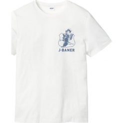 T-shirt bonprix biel wełny. Białe t-shirty męskie bonprix, xl, bez wzorów, z wełny, z okrągłym kołnierzem. Za 13,99 zł.