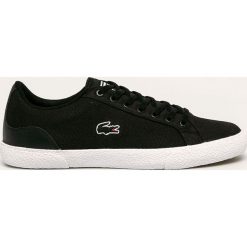 Lacoste - Buty. Czarne sneakersy męskie Lacoste, z gumy, na sznurówki. W wyprzedaży za 299,90 zł.