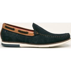 Wrangler - Mokasyny skórzane. Szare mokasyny męskie Wrangler, ze skóry. Za 299,90 zł.