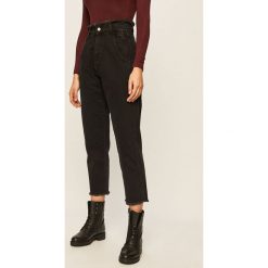 Answear - Jeansy. Czarne jeansy damskie ANSWEAR, s, z podwyższonym stanem. W wyprzedaży za 119,90 zł.