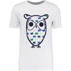 T-shirty męskie z nadrukiem: Knowledge Cotton Apparel OWL Tshirt z nadrukiem bright white