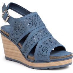 Sandały REFRESH - 69488 Jeans. Niebieskie klapki damskie Refresh, bez wzorów, z jeansu, bez obcasa, na obcasie. Za 199,00 zł.