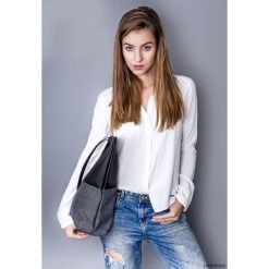 Torba black gray. Czarne torebki klasyczne damskie marki Pakamera, z materiału, duże. Za 119,00 zł.