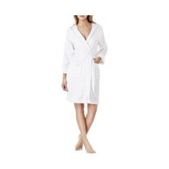 DKNY Szlafrok Robe WHITE, Unisex | Y2019259-100 | BIAŁY Z. Białe szlafroki damskie DKNY, s, bez wzorów, bez rękawów, bez kaptura. W wyprzedaży za 465,86 zł.