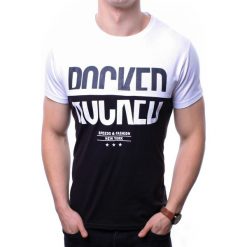 Koszulka męska t-shirt biały Recea. Białe koszulki męskie Recea, xl, z nadrukiem, z bawełny, klasyczne, bez kołnierzyka, bez rękawów. W wyprzedaży za 26,99 zł.