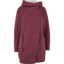 Lekka parka z podszewką z "baranka" bonprix czerwony klonowy. Czerwone parki damskie bonprix, bez wzorów, bez kaptura. Za 189,99 zł.