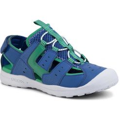 Sandały GEOX - J Vaniett B. B J025XB 0CE15 C4165 D Royal/Green. Niebieskie sandały chłopięce Geox, ze skóry ekologicznej, bez zapięcia. W wyprzedaży za 189,00 zł.