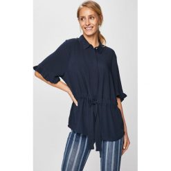 Jacqueline de Yong - Top. Niebieskie bluzki damskie Jacqueline de Yong, bez wzorów, z wiskozy, bez kołnierzyka, z krótkim rękawem. W wyprzedaży za 39,90 zł.