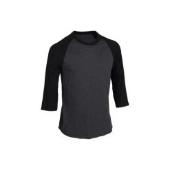 Koszulka baseball rękaw 3/4 BA 550. Białe koszulki męskie KIPSTA, xl, z bawełny. Za 39,99 zł.