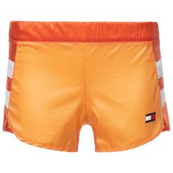 Szorty sportowe Tommy Sport S10S100171. Pomarańczowe spodnie damskie Tommy Sport, s, bez wzorów, z poliesteru. W wyprzedaży za 129,00 zł.