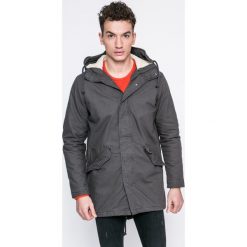 Jack & Jones - Kurtka. Szare płaszcze męskie Jack & Jones, xl, bez wzorów, z bawełny, długie, bez kaptura. W wyprzedaży za 179,90 zł.