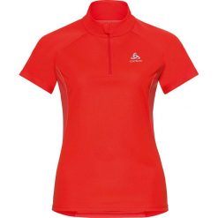 Koszulka sportowa "Chip" w kolorze czerwonym. Czerwone bluzki sportowe damskie Odlo Women, l, bez wzorów, ze stójką, z krótkim rękawem, krótkie, bez kaptura. W wyprzedaży za 119,95 zł.