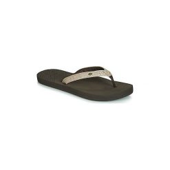 Japonki Rip Curl P-LOW GIRLS. Żółte klapki damskie Rip Curl, bez wzorów, bez obcasa. W wyprzedaży za 103,20 zł.
