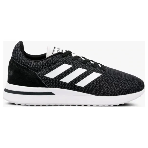 Adidas Run70S buty męskie, czarny, rozmiar 42 2/3. Czarne buty sportowe męskie Adidas, z tkaniny, z paskami. W wyprzedaży za 199,99 zł.
