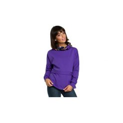 Bluzy Be B084 Bluza z wysokim kołnierzem we wzor. Fioletowe bluzy damskie BE, s, bez wzorów, bez rękawów, bez kaptura. Za 119,00 zł.