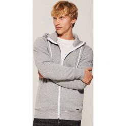 Rozpinana bluza basic - Szary. Szare bluzy męskie marki House, xl, bez wzorów, bez kołnierzyka, bez rękawów, bez kaptura. Za 79,99 zł.