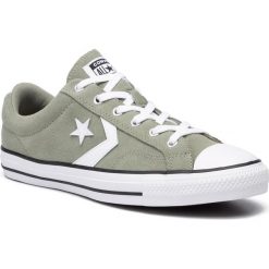 Trampki CONVERSE - Star Playrex Ox 165463C Jade Stone/Black/White. Zielone półbuty męskie Converse, na co dzień, bez wzorów, ze skóry, eleganckie, bez zapięcia. W wyprzedaży za 219,00 zł.