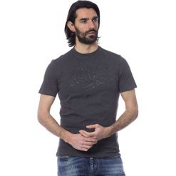 T-shirt w kolorze grafitowym. Szare t-shirty męskie Frankie Morello, m, bez wzorów, z bawełny, casualowe, z okrągłym kołnierzem. W wyprzedaży za 134,95 zł.
