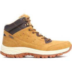 Camelowe Trapery Royally. Brązowe buty trekkingowe męskie marki Born2be, z materiału, na sznurówki. Za 119,99 zł.