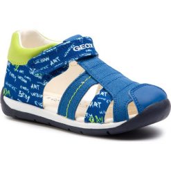 Sandały GEOX - B Each B. C B920BC 0AW54 C4344 M Royal/Lime. Niebieskie sandały chłopięce Geox, ze skóry ekologicznej, bez zapięcia. W wyprzedaży za 139,00 zł.