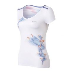 Odlo Koszulka damska s/s crew neck Cubic Trend biało-niebieska r. S. Białe bluzki sportowe damskie marki Odlo, s. Za 62,77 zł.