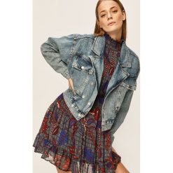 Answear - Kurtka jeansowa. Niebieskie kurtki damskie ANSWEAR, s, z elastanu, krótkie. Za 189,90 zł.