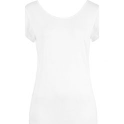 Shirt z lejącej wiskozy z ozdobnym elementem z tyłu bonprix biały. Białe koszulki damskie bonprix, bez wzorów, z wiskozy, bez kołnierzyka. Za 34,99 zł.