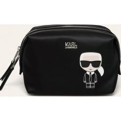 Karl Lagerfeld - Kosmetyczka. Czarne kosmetyczki damskie KARL LAGERFELD, z nadrukiem, z poliamidu. Za 369,90 zł.